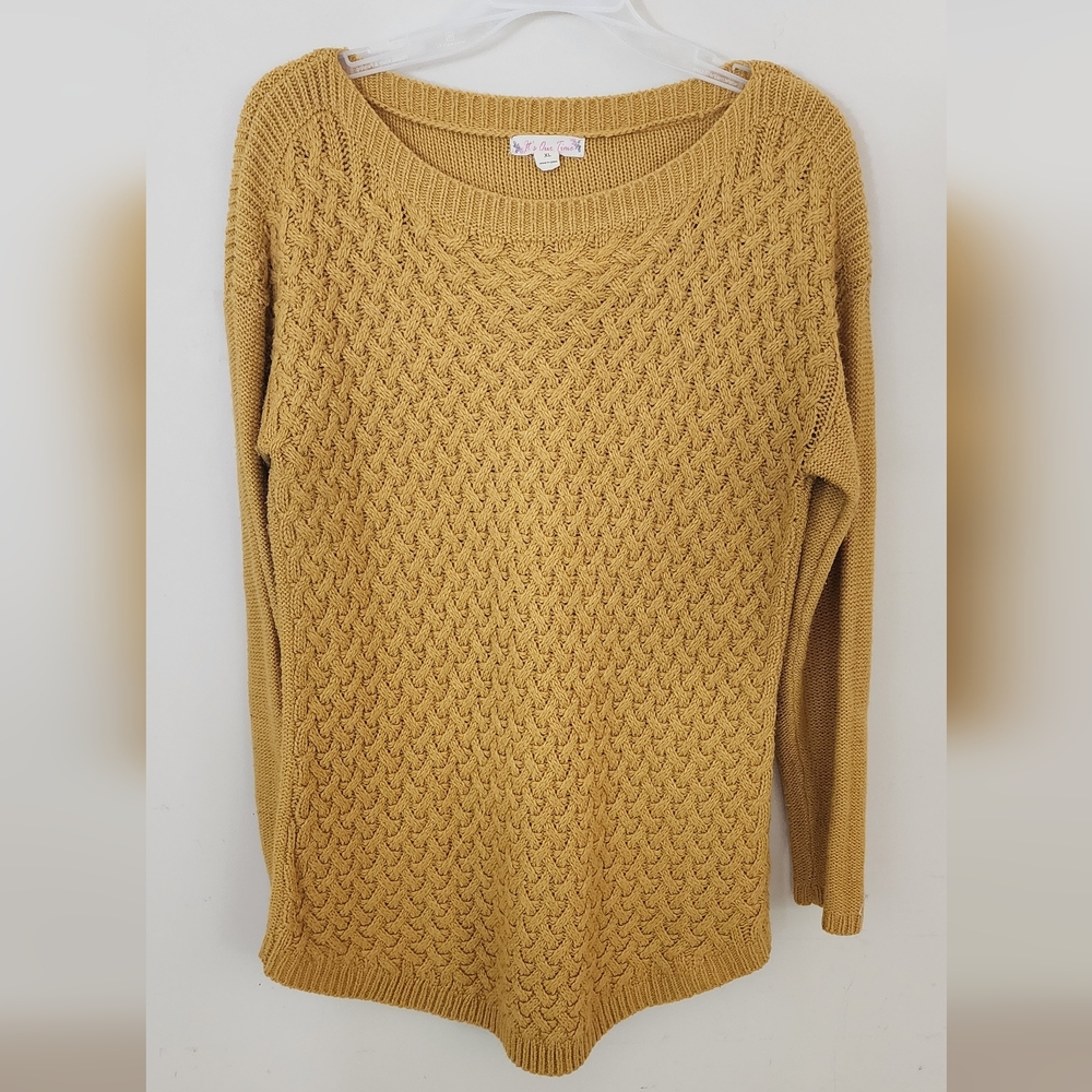 Mustard yellow knit sweater